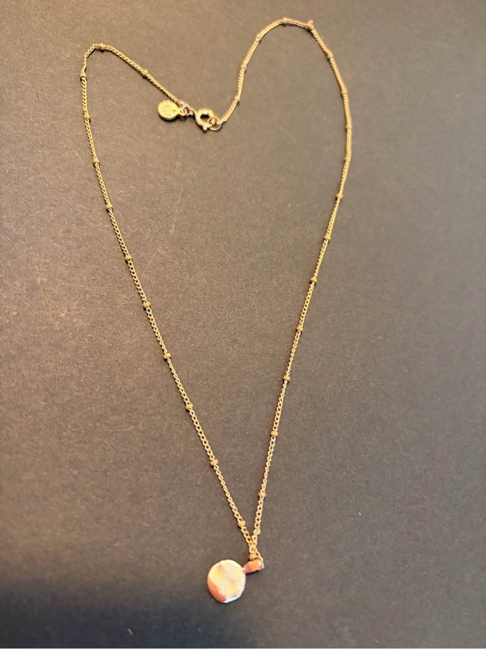 Gorjana Gold Textured Disc Necklace - Picture 7 of 7